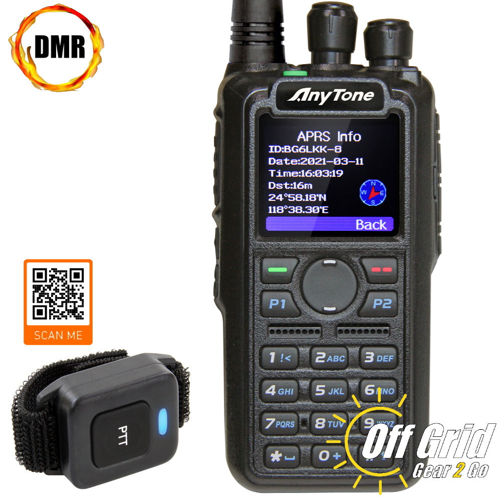 Anytone AT-D878UVII Plus Digital DMR Dual-Band Handheld Part 90 Commer