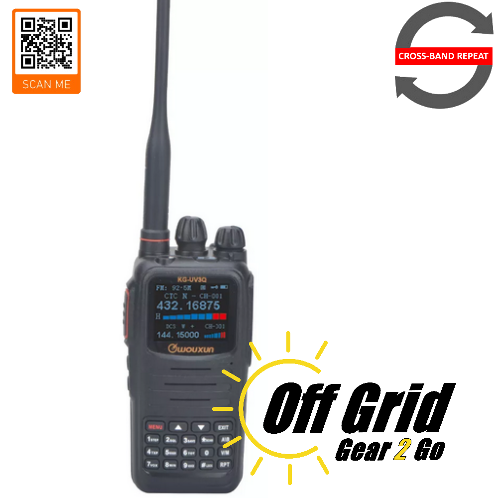 KG-UV3Q 10W Dual-Band VHF/UHF Analog Radio with 999 Channels, Scramble