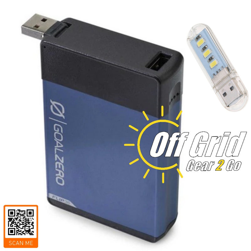 GOAL ZERO FLIP 36 POWER BANK (w/LED Light Stick) - SLATE BLUE