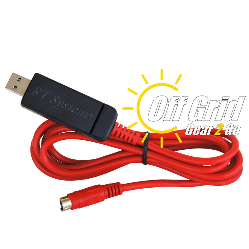 RTS USB-81 FTDI Programming Cable     (8-Pin Mini Din Plug - Red Cable)